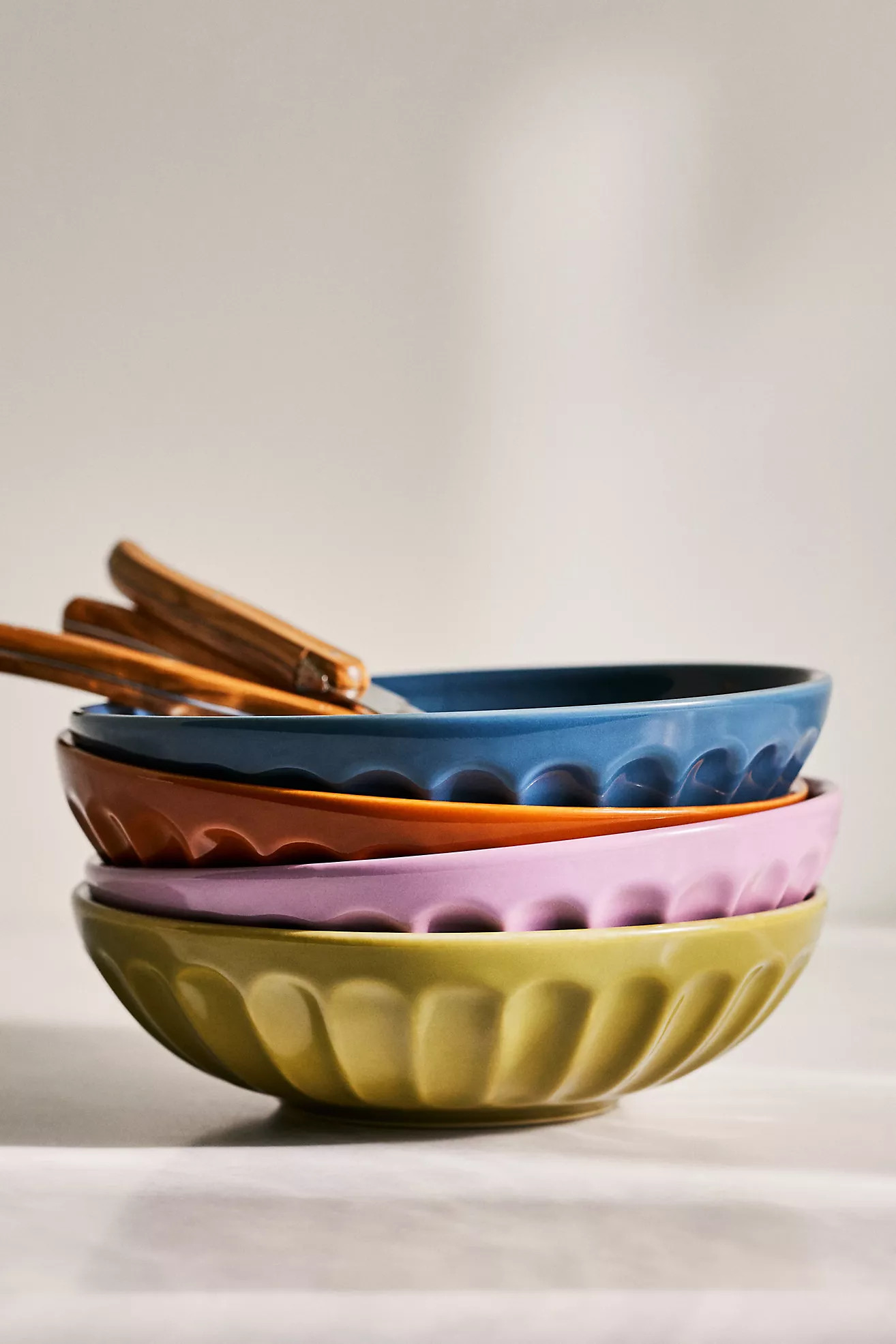 The Latte Stoneware Pasta Bowl, Set of 4: Amelie Edition | Anthropologie (US)