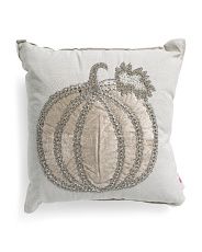 18x18 Velvet Pumpkin Pillow | TJ Maxx