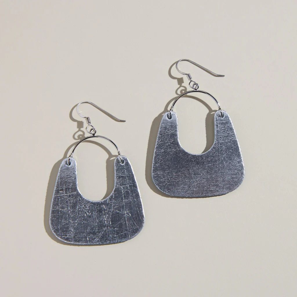 Vintage Silver Noras | Nickel and Suede