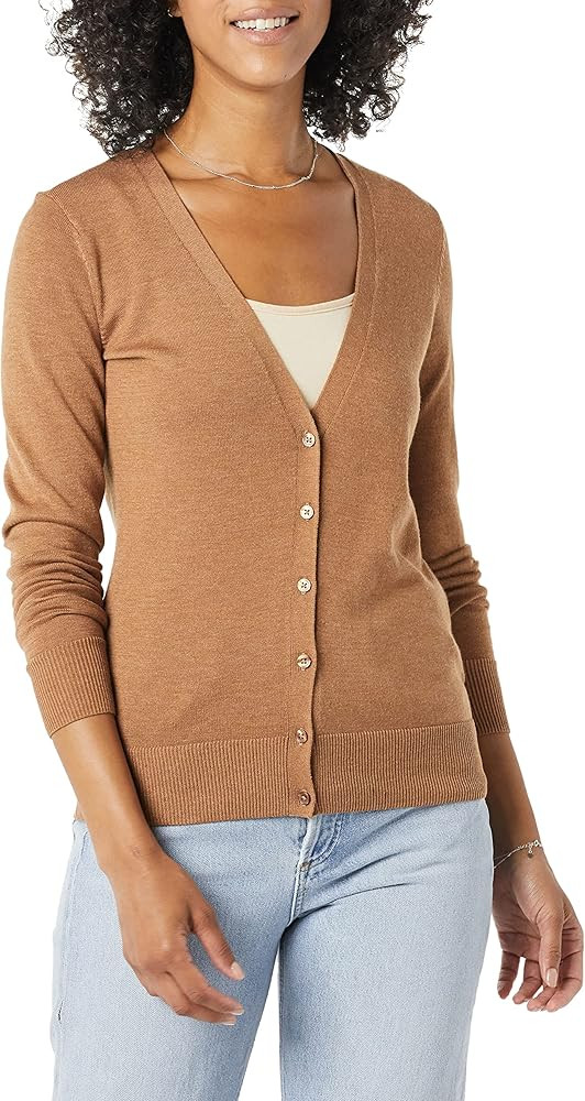 Amazon Essentials Women's Lightweight V-Neck Cardigan Sweater (Available in Plus Size) | Amazon (US)