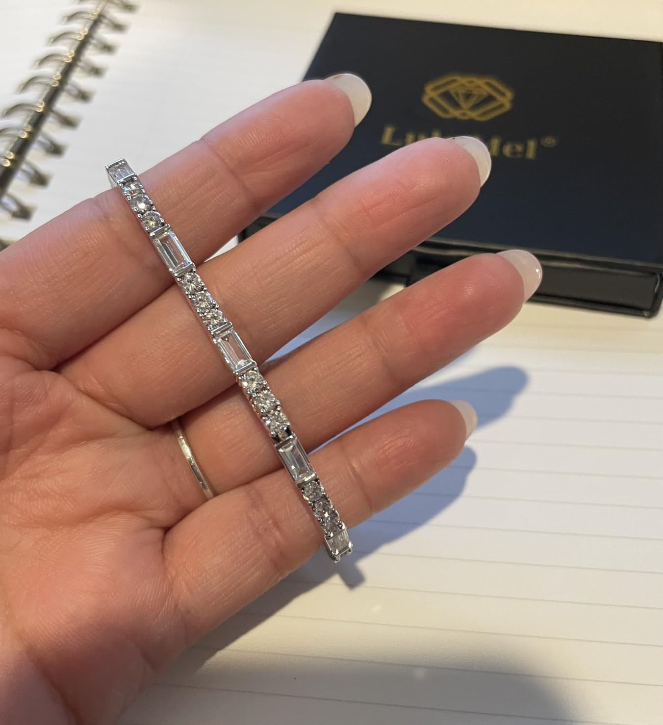 Lulu Mel 14K Gold Plated 3mm Tennis Bracelets For Women, Iced Out Cubic Zirconia Tennis Bracelet ... | Amazon (US)