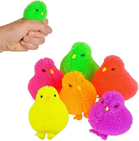 The Dreidel Company Chicken Puffer Rubber Duck Toy Duckies for Kids, Stress Reliever Toy for Kids... | Amazon (US)