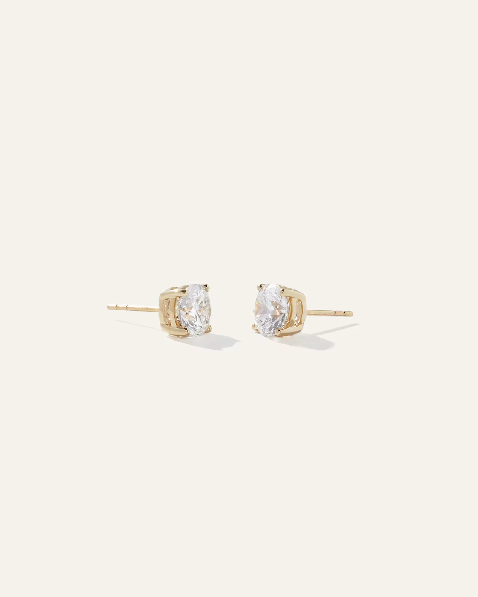 14K Gold Lab Grown Diamond Four-Prong Solitaire Studs | Quince