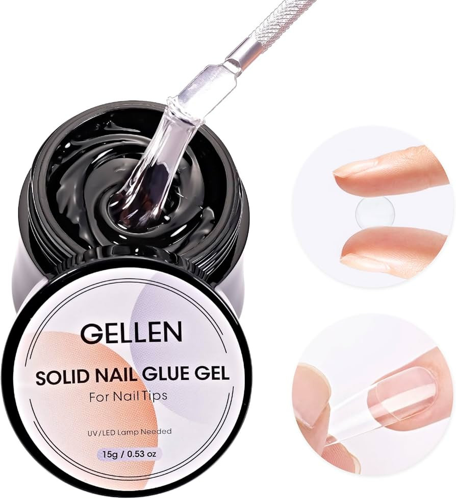 Gellen Solid Nail Glue Gel for False Nail Tips, Huge Capacity 15g Press on Nail Glue Solid Acryli... | Amazon (US)