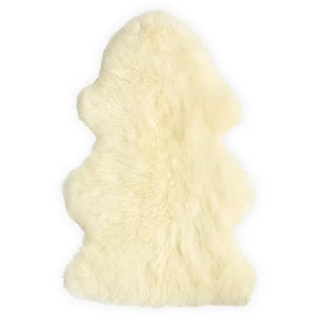 Shear Style Natural Single Sheepskin Area Rug, Natural | Walmart (US)