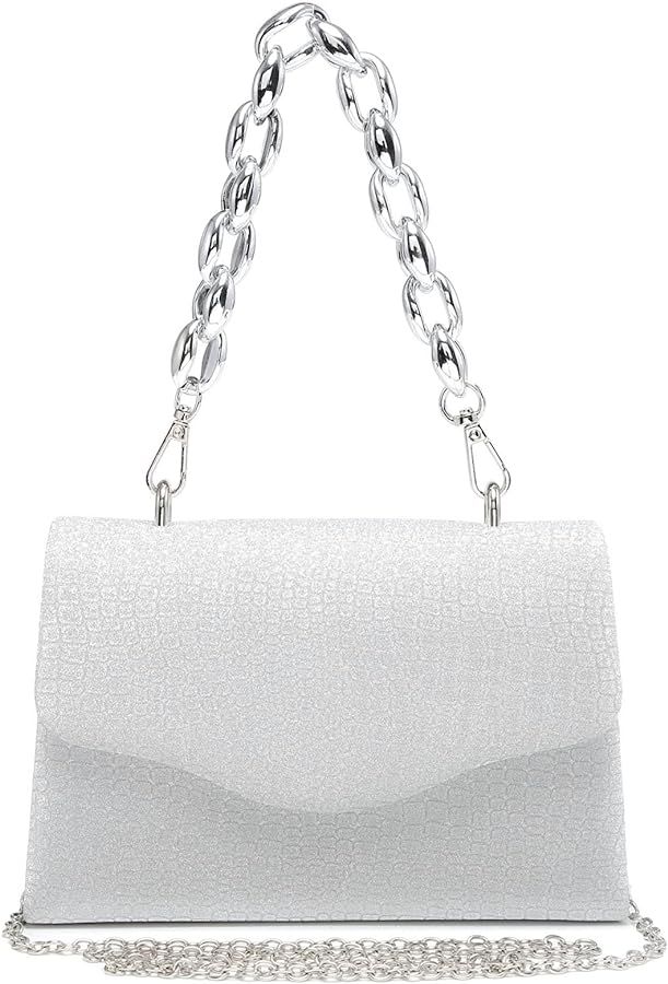 Dasein Women Glitter Evening Clutch Purse Top Handle Dressy Handbag for Wedding/Prom/Party/Cockta... | Amazon (US)
