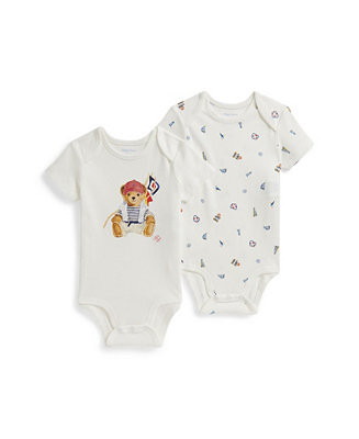 Baby Boys' Bear Short-Sleeve Bodysuit, 2-Piece Set | Macy's