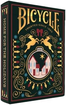Bicycle Home for The Holidays Collectible Standard 52 Deck of Cards, Poker Size, Stocking Stuffer... | Amazon (US)