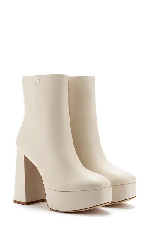 LARROUDE Dolly Platform Boot in Ivory at Nordstrom, Size 8.5 | Nordstrom