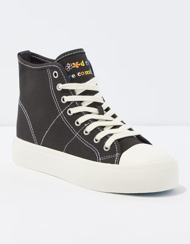 AE Doodle Canvas High-Top Sneaker | American Eagle Outfitters (US & CA)