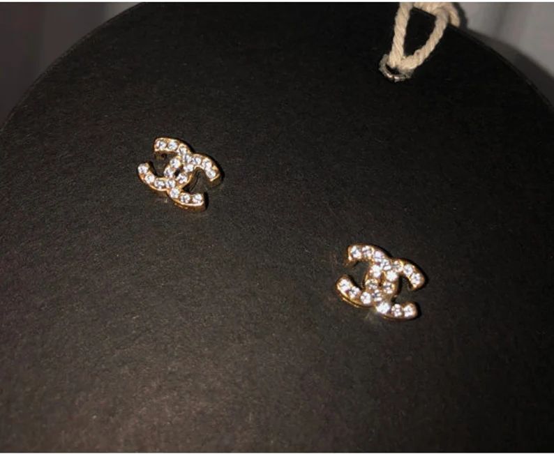 Gold elegant stud earrings | Etsy (US)