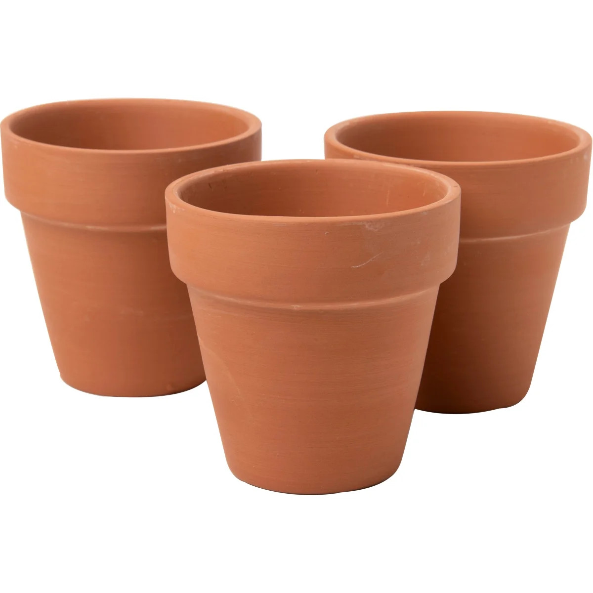 Plaid 2.62" in Dia. Unpainted Surface, Terra Cotta Pot Set, 3 Piece - Walmart.com | Walmart (US)