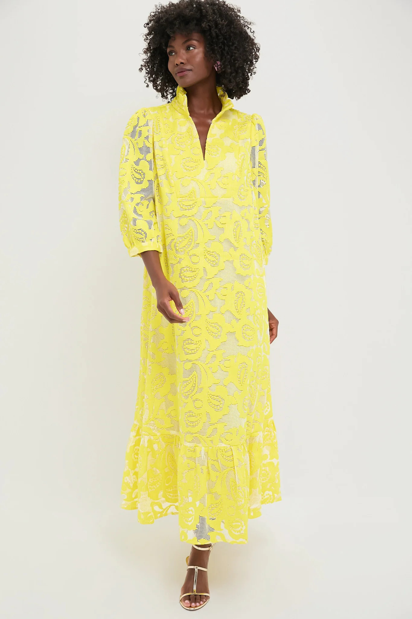 Yellow Lace Palmerston Maxi Dress | Tuckernuck (US)