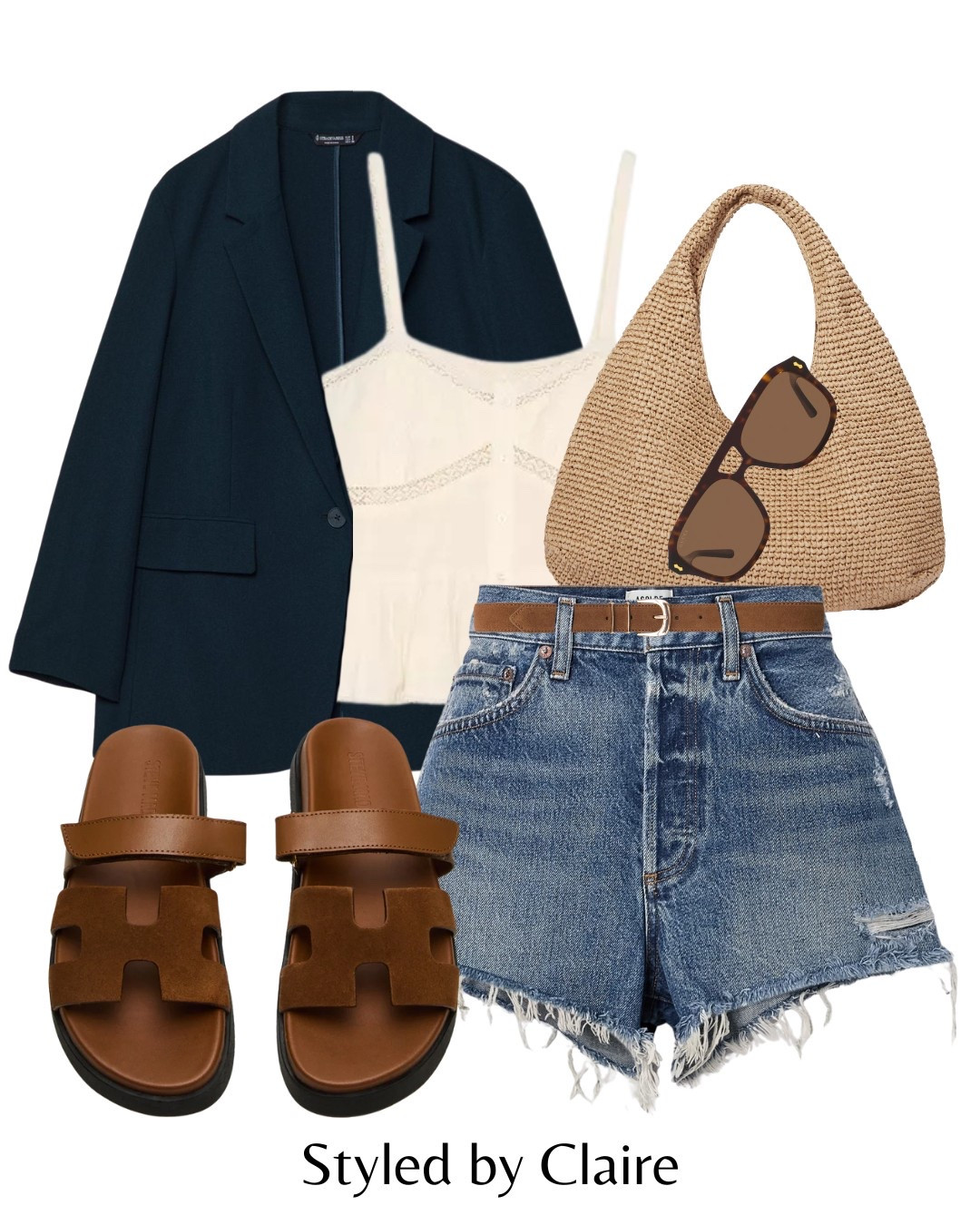 Navy blazer & denim shorts❤️‍🔥
Tags: oversized Stradivarius blazer lace Zara cream top raffia bag sunglasses Gucci denim shorts agolde Steve Madden Hermes strap sandals suede belt fashion spring summer inspo outfit ideas chic women’s style city break Barcelona Ibiza Dubai capsule wardrobe basics old money

#LTKsummer #LTKspring #LTKstyletip