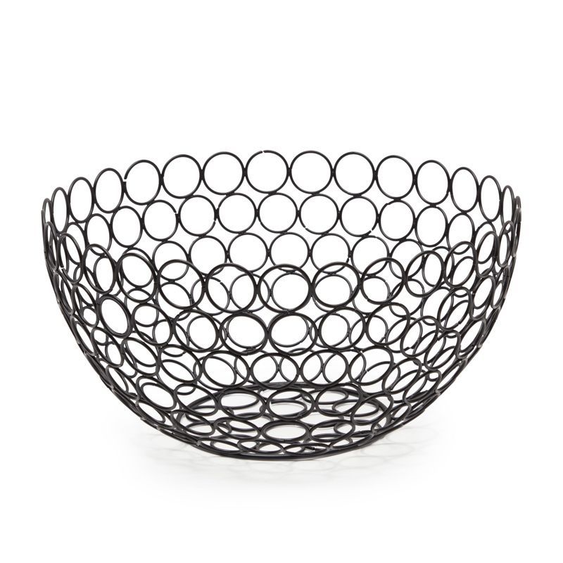 Juvale Fruit Bowl for Kitchen Counter, Round Black Wire Produce Basket (11 x 5.5 in) | Target