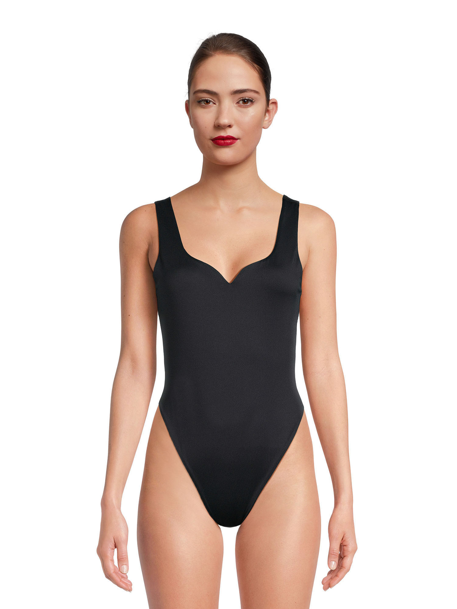 Madden Nyc Women's Sweetheart Neck Bodysuit | Walmart (US)