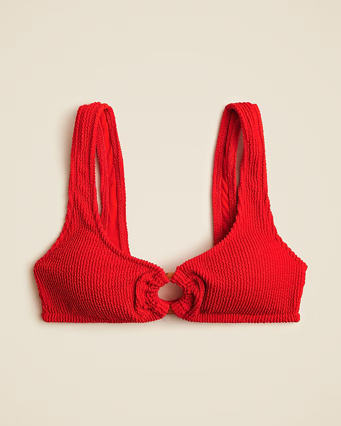 Claudia O-ring scrunchie bikini top | J. Crew US