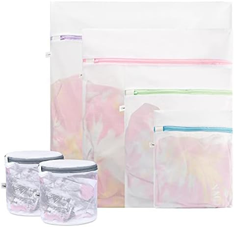CCidea 6 Pack Mesh Laundry Bag for Delicates, for Washing Machine,Clothing Washing Bags with Zipper  | Amazon (US)