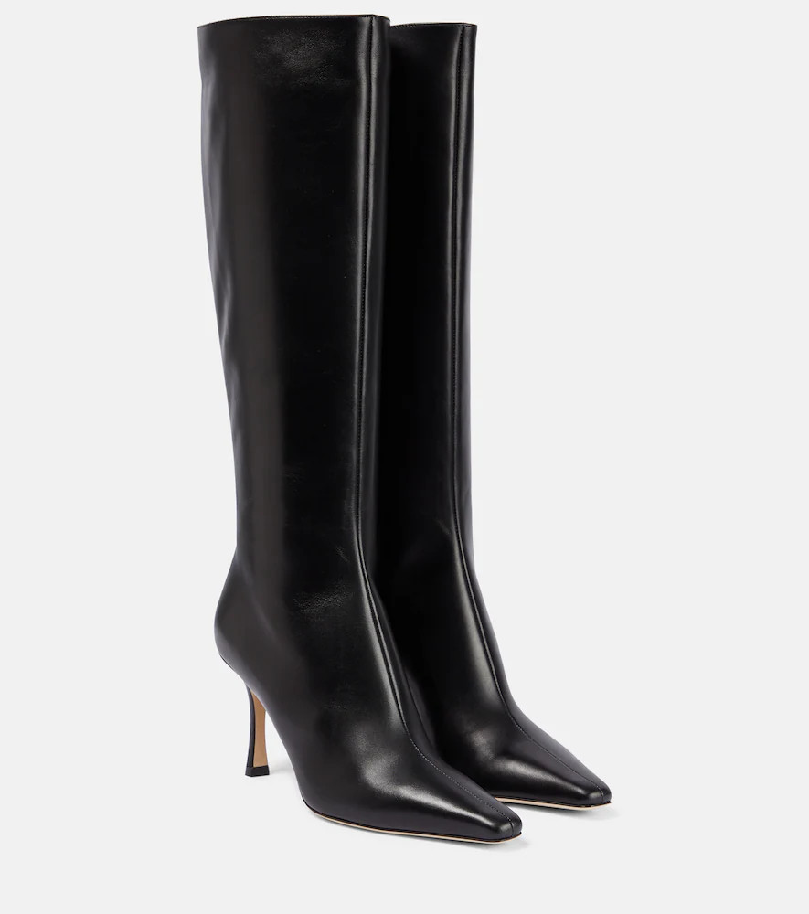 Jimmy Choo Agathe 85 leather knee-high boots | Mytheresa (US/CA)