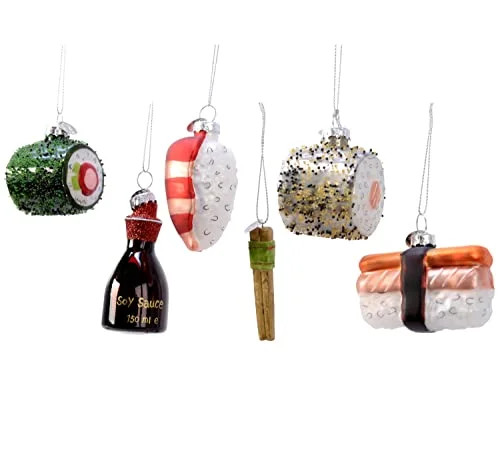 Sushi Blown Glass Ornaments - Set of 6 | Walmart (US)
