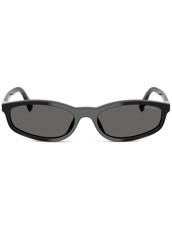 Miu Miu Eyewear oval-frame Sunglasses | Black | FARFETCH AU | Farfetch Global