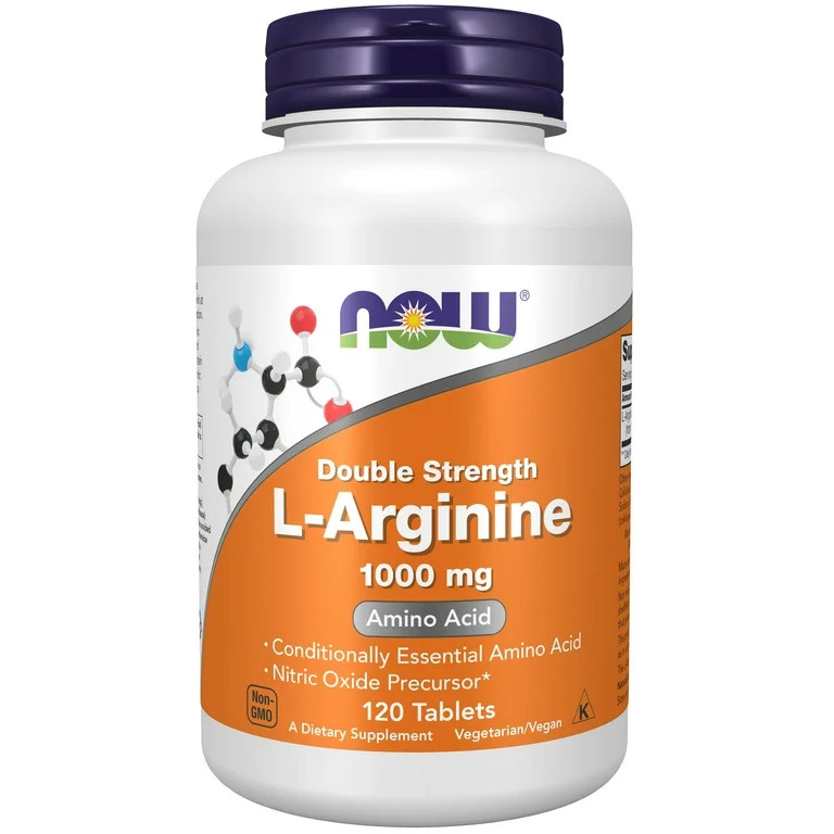 NOW Supplements, L-Arginine 1,000 mg, Nitric Oxide Precursor*, Amino Acid, 120 Tablets | Walmart (US)