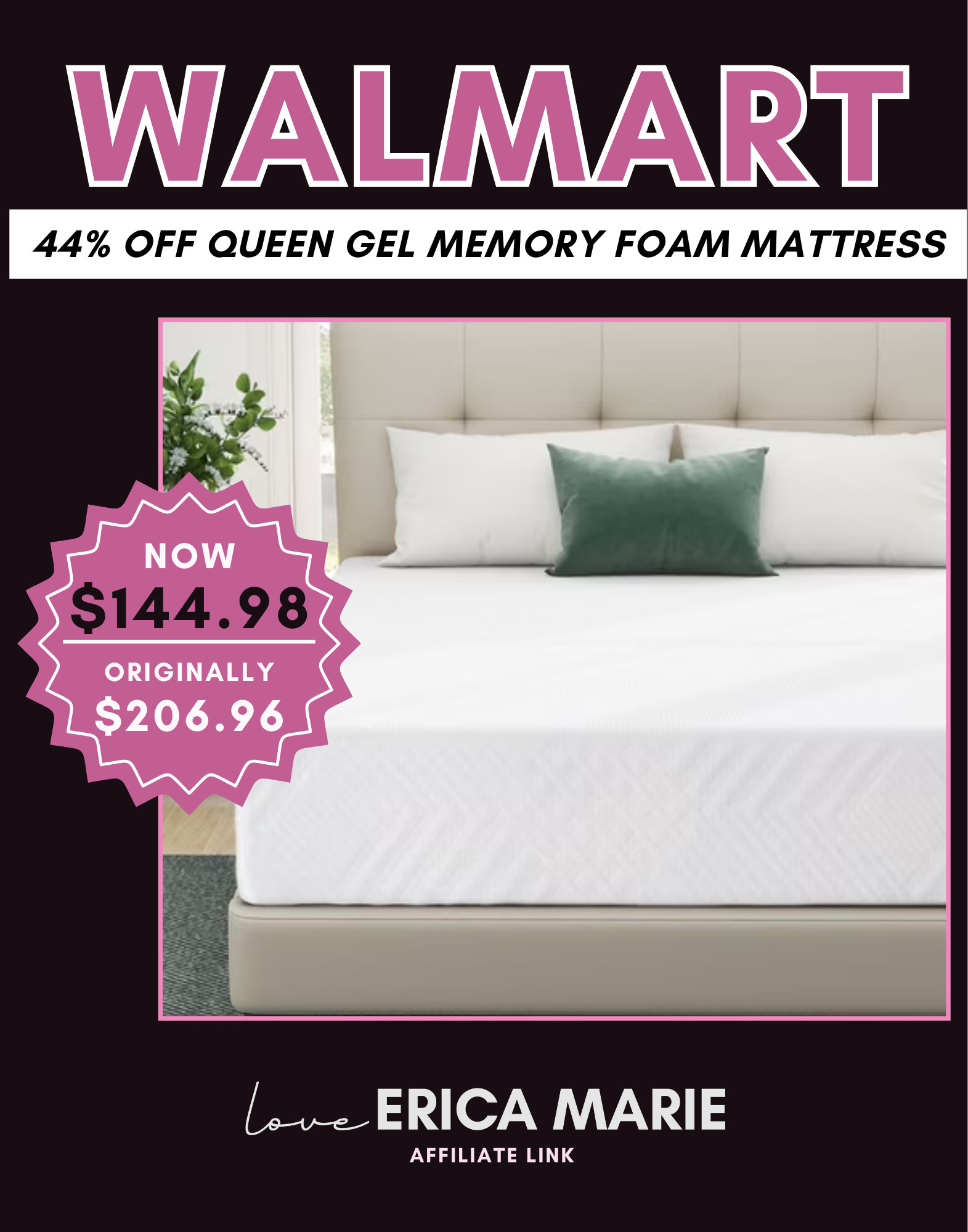 Wake up feeling fully refreshed every single day! Get this memory foam mattress in a box for 44% 0ff today. 

 #LTKHome #LTKSaleAlert