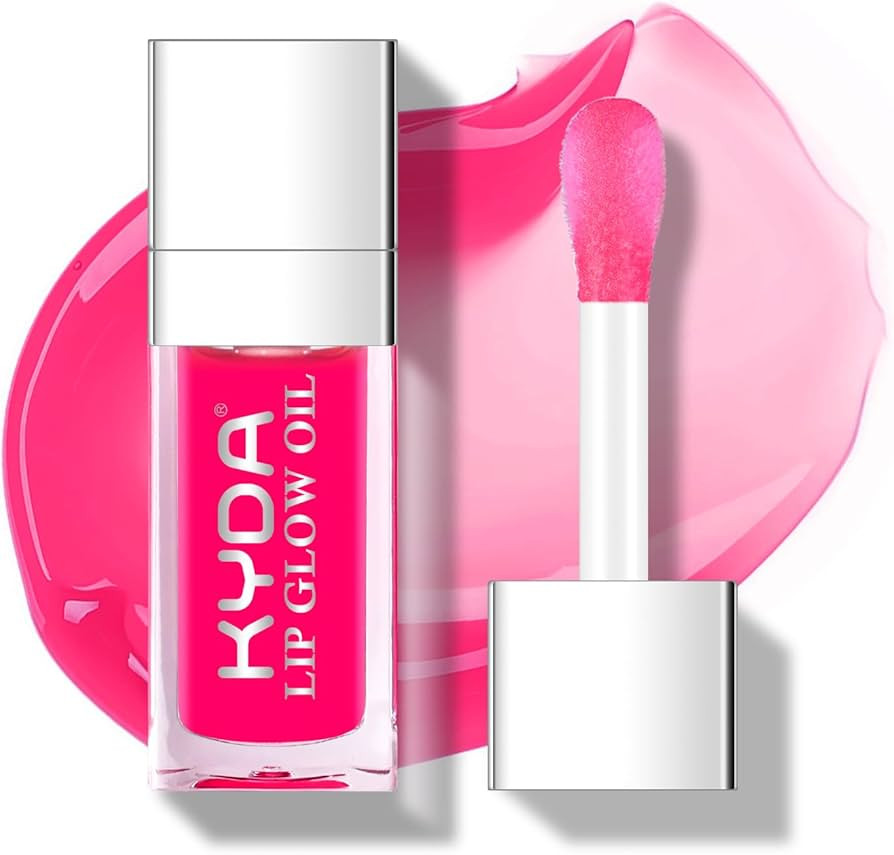 KYDA Hydrating Lip Glow Oil, Moisturizing Lip Oil Glossy Transparent Plumping Lip Gloss, Tinted L... | Amazon (US)