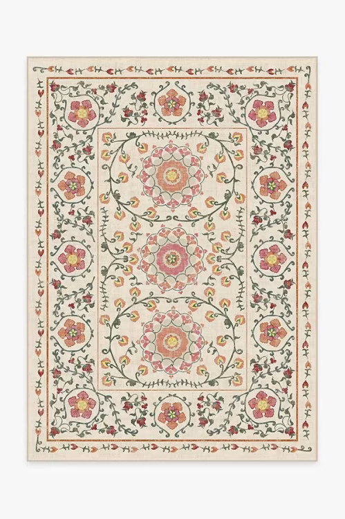 Suzani Coral Rug | Ruggable