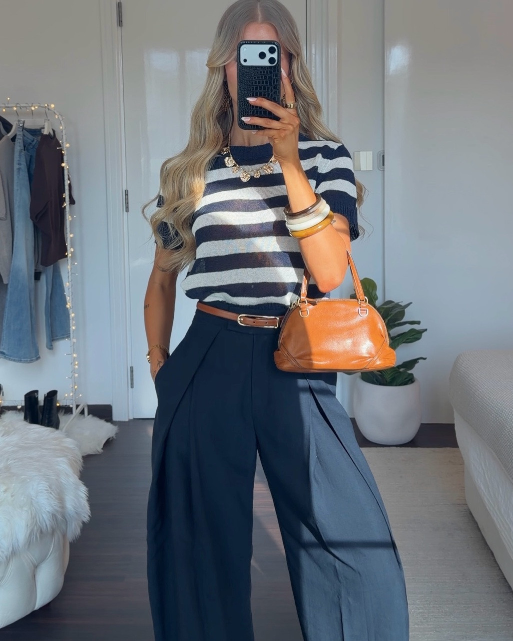another outfit inspo with the striped knit🤍 I’m wearing size XS in the pants and size M in the knit ✨🙌🏻

#LTKFashionMonth #LTKautumn #LTKstyletip