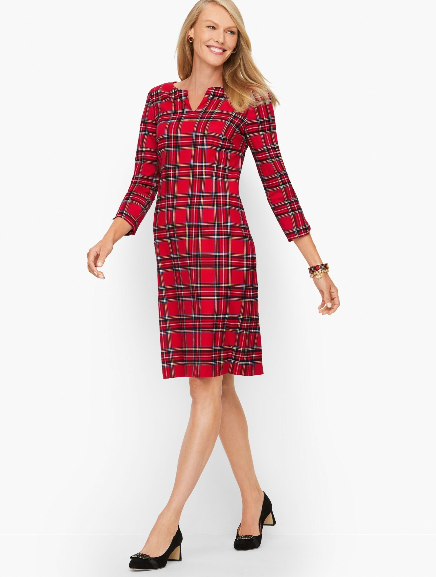 A-Line Dress - Mountain Plaid | Talbots