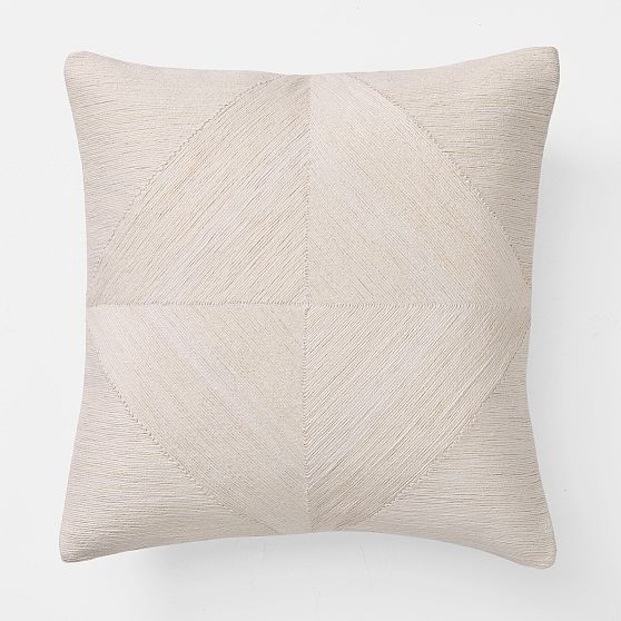 Jute Geo Pillow Cover V220x20Alabaster w Down Alternative Pillow Insert | West Elm (US)