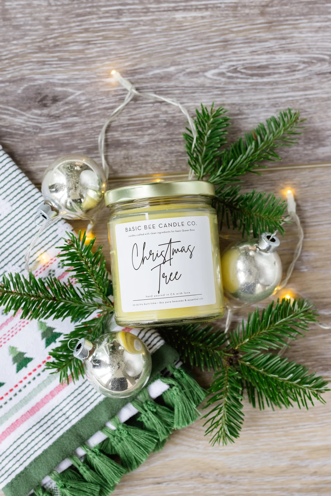 Christmas Tree Beeswax Candle | Etsy (US)