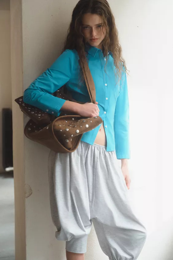 STUDDED CITY BAG | Zara US