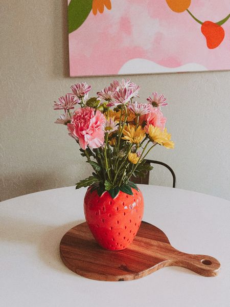 Strawberry vase
Colorful home 
Eclectic style
Home decor 
Groovy summer finds

#LTKhome #LTKSeasonal #LTKsalealert
