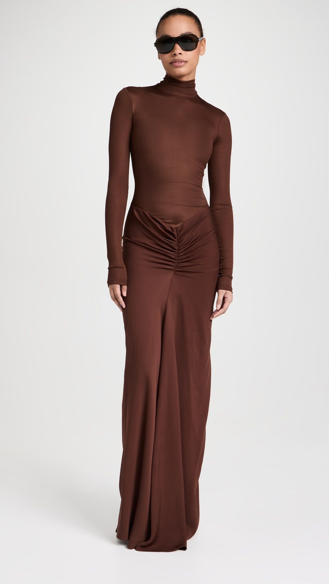 Christopher Esber Fusion Long Sleeve Gathered Dress | Shopbop | Shopbop