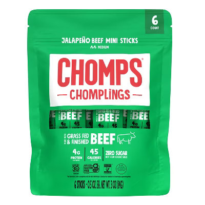 Chomps Chomplings Jalapeno Beef Mini Sticks - 3oz/6ct | Target