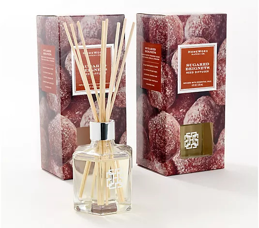 HomeWorx by Slatkin + Co. S/2 Sugared Beignets Reed Diffusers - QVC.com | QVC
