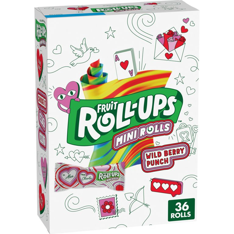 Fruit Roll-Ups Fruit Flavored Snacks, Wild Berry Punch, Mini Rolls, 13.3 oz (36 Count) | Walmart (US)