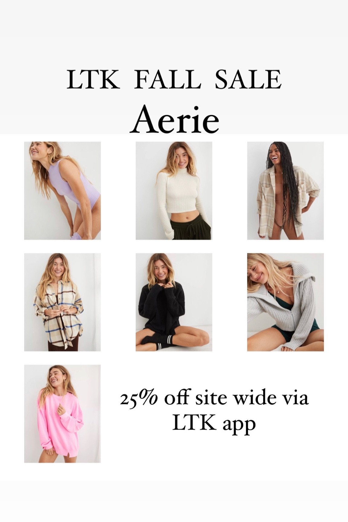 25% off Aerie site wide!! My fall picks …
#aeriesale #falltops #fallsweaters

#LTKSeasonal #LTKSale #LTKsalealert