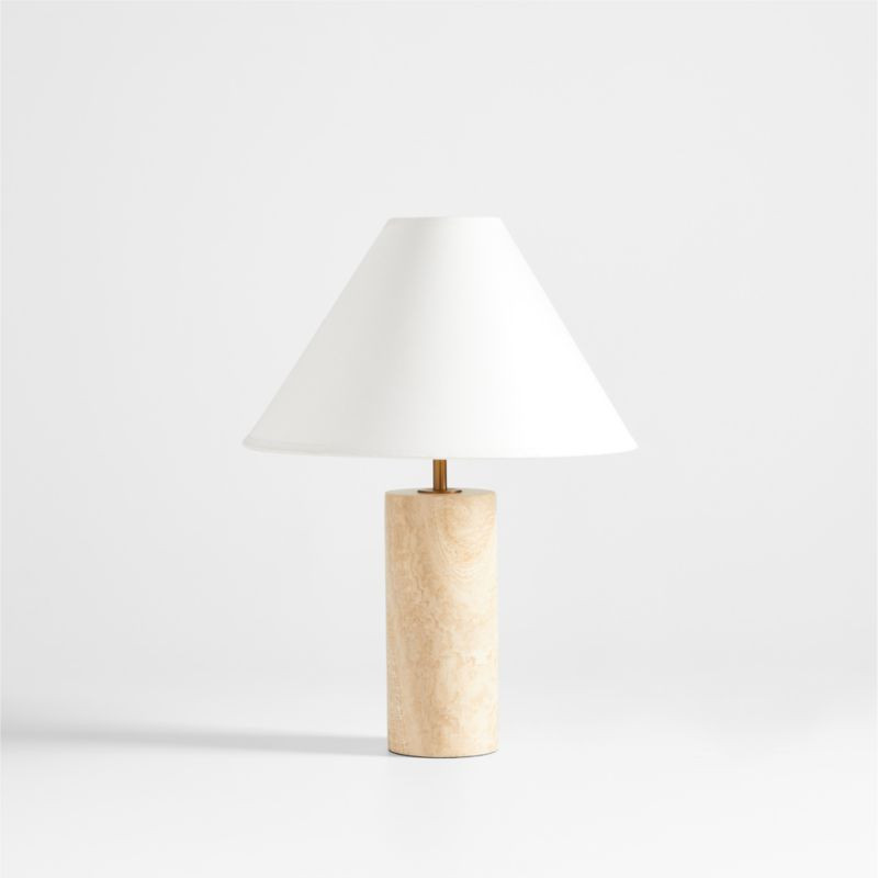 Navagio Travertine Table Lamp + Reviews | Crate & Barrel | Crate & Barrel