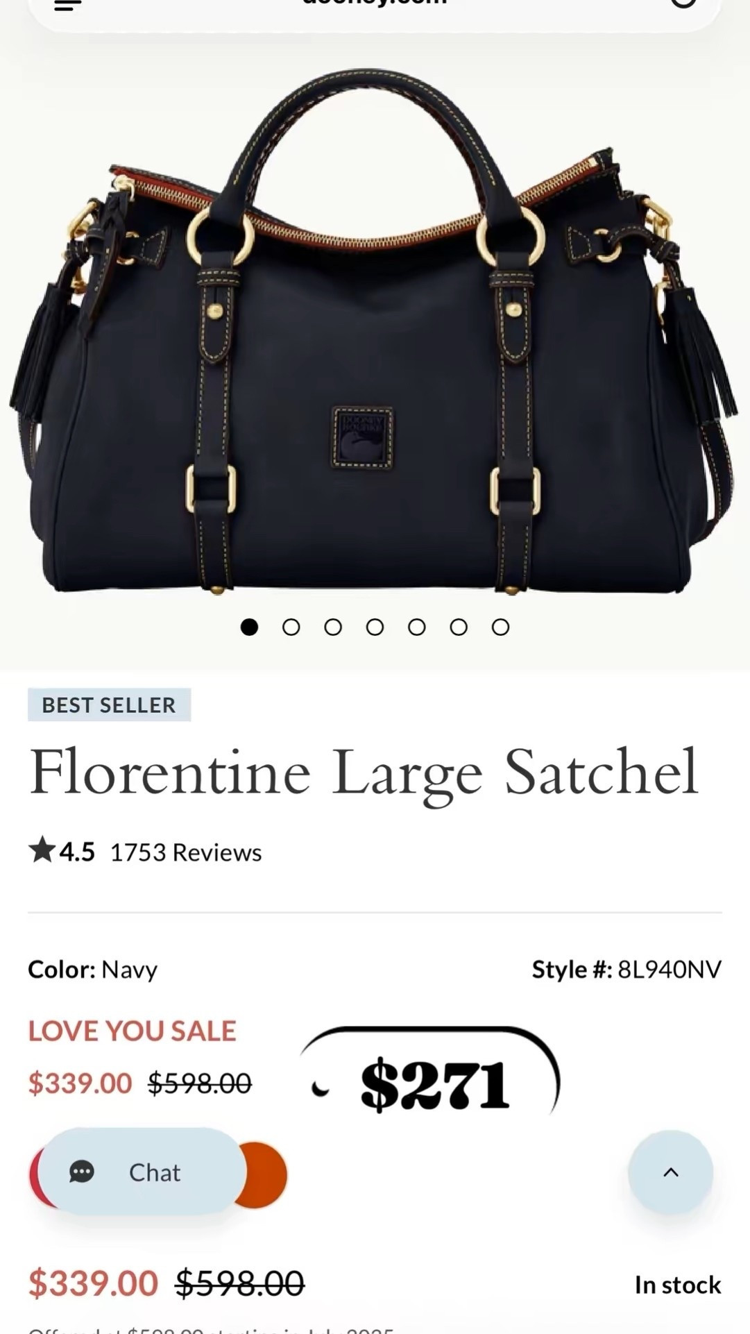 Dooney & Bourke florentine satchel Large 