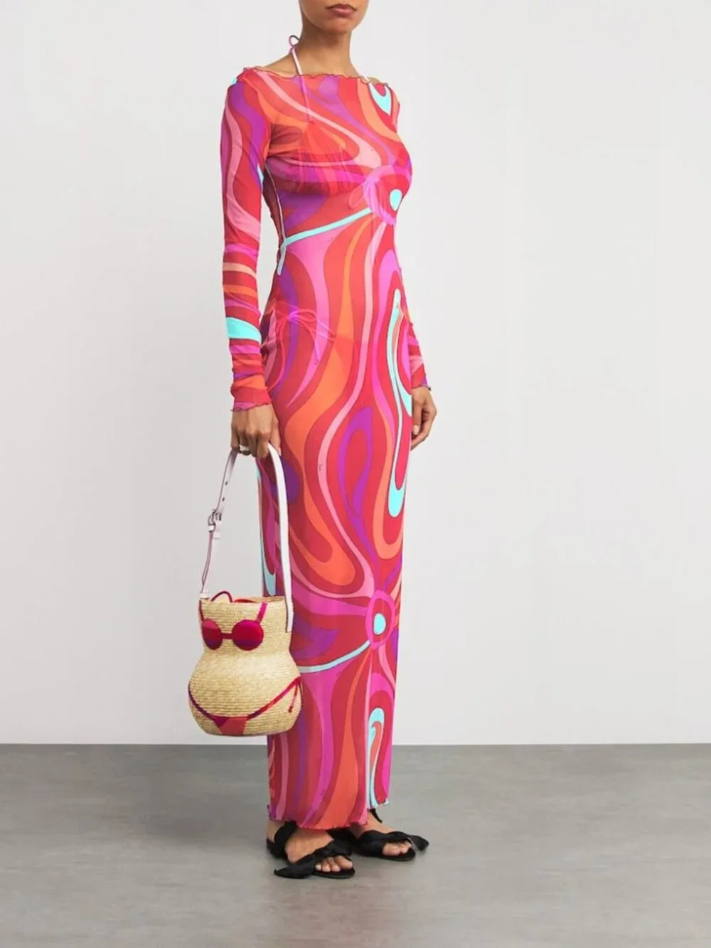 Emilio PUCCI Tulle Maxi Dress In Marmo Print | Poshmark