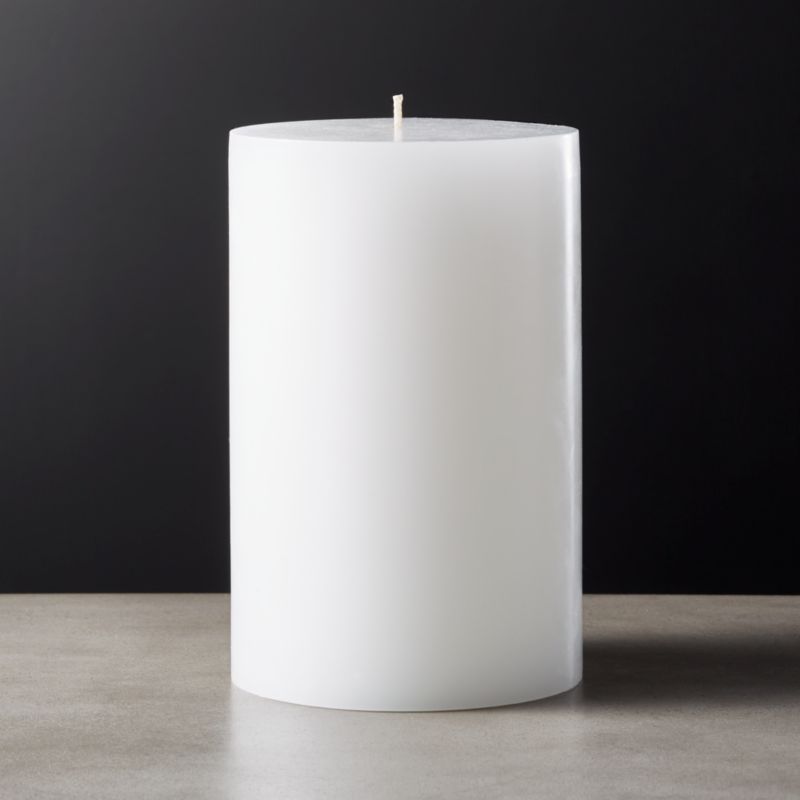 White Pillar Candle 4x6 + Reviews | CB2 | CB2