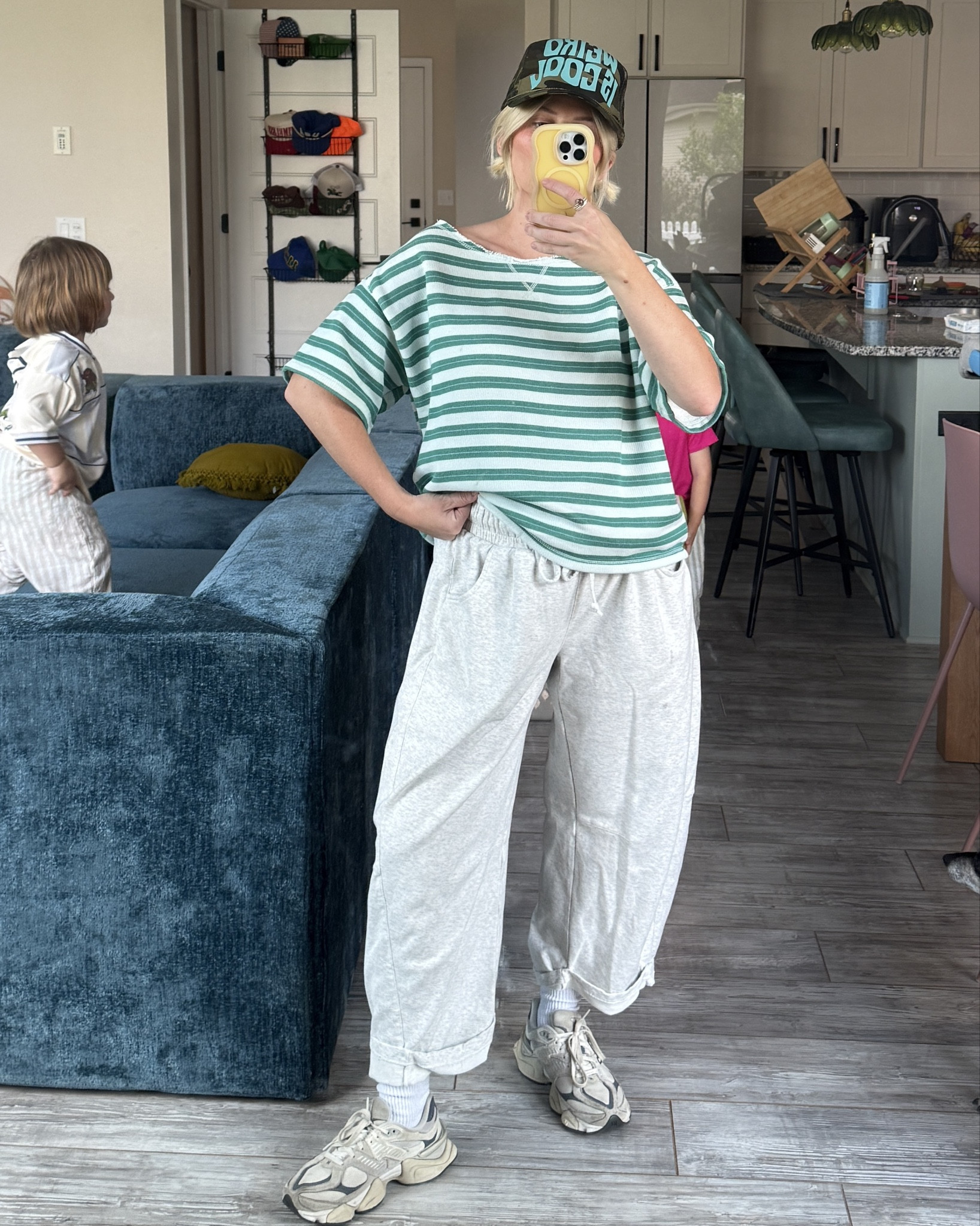 hat is dressed in lala 
pants are shop Maddy jae