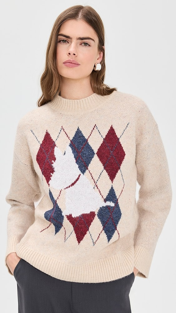 Westie Argyle Knitted Sweater | Shopbop