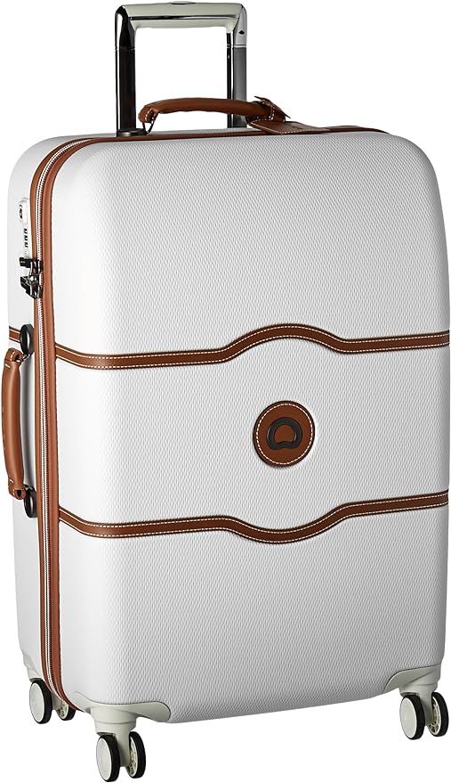 DELSEY Paris Chatelet Hard+ Hardside Luggage with Spinner Wheels, Champagne White, Checked-Medium... | Amazon (US)