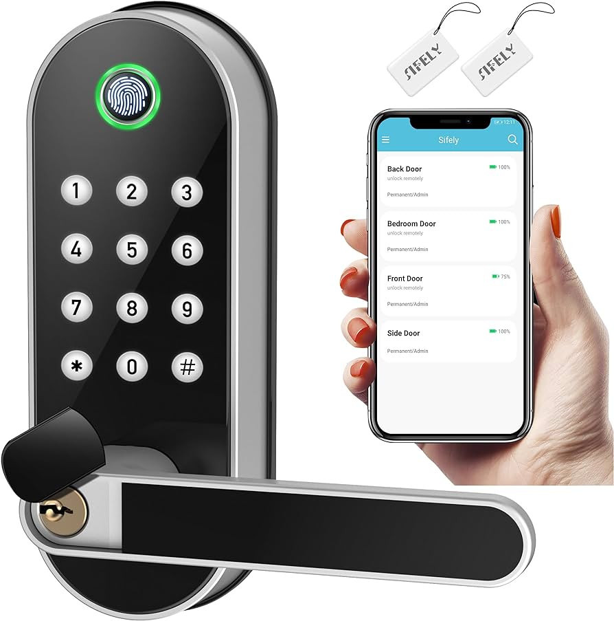 Sifely Smart Lock, Keyless Entry Door Lock, Keypad Door Lock, Fingerprint Door Lock, Biometric Do... | Amazon (US)