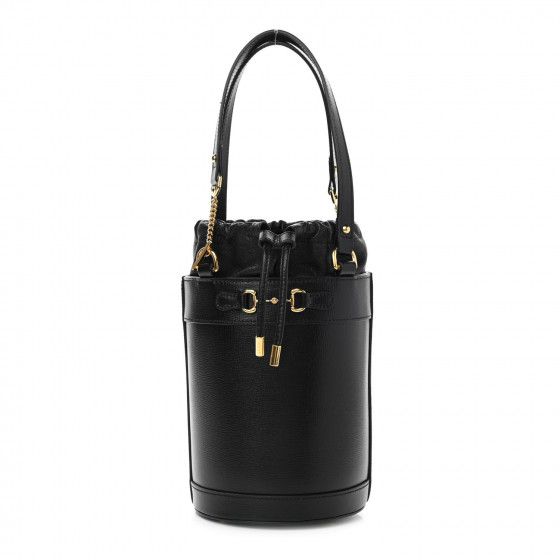 GUCCI Calfskin 1955 Small Horsebit Bucket Bag Black | FASHIONPHILE | Fashionphile
