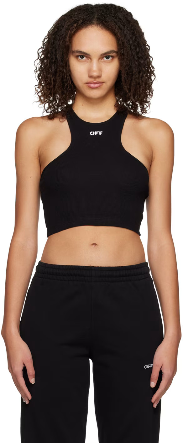 Black Printed Tank Top | SSENSE